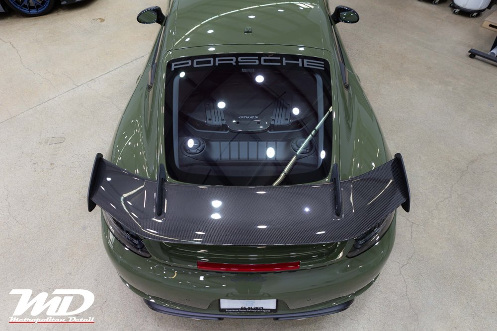 Andalusia Green GT4 RS rear wing and engine cover
